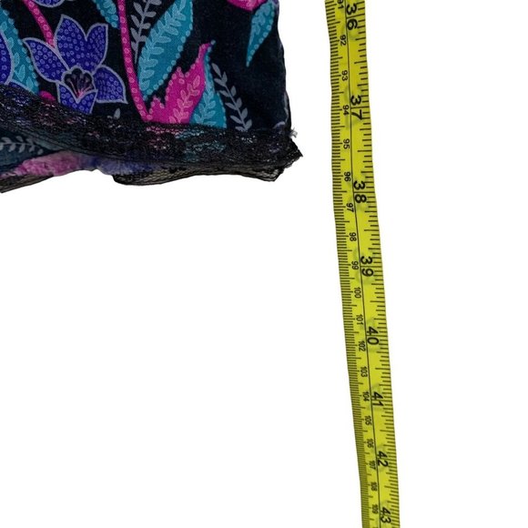 Vintage 90s Jewel Tone Button Up Floral Print Sheath Dress Small - Picture 11 of 12